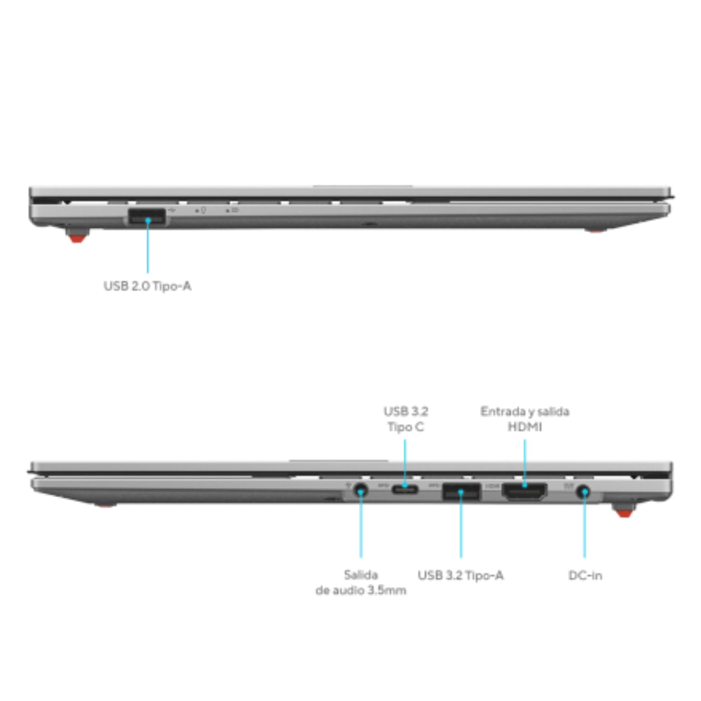 Portátil ASUS Vivobook Go 15 AMD Ryzen 3 7320U 15.6" FHD 8GB RAM 512GB SSD - Cool Silver