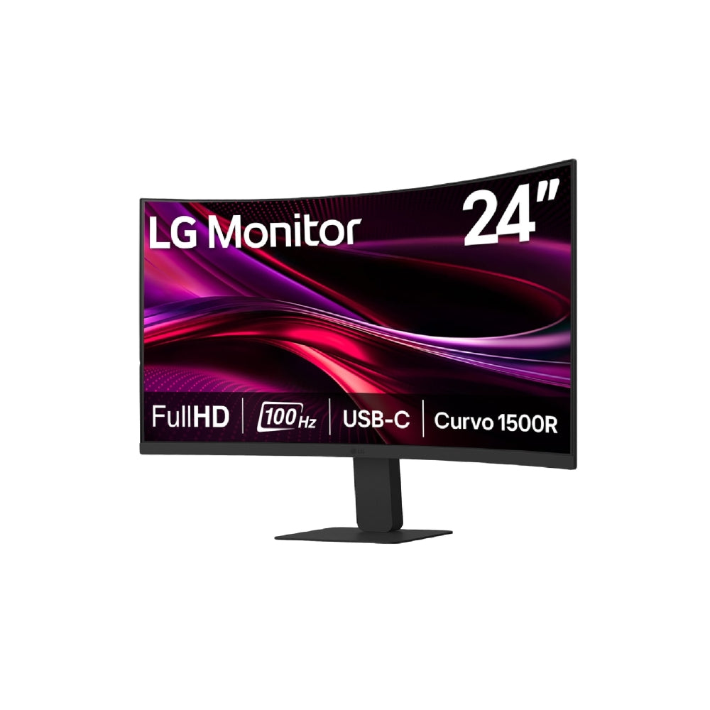 Monitor LG 24" Curvo FHD 100Hz con USB-C - Modelo 24U421A-B