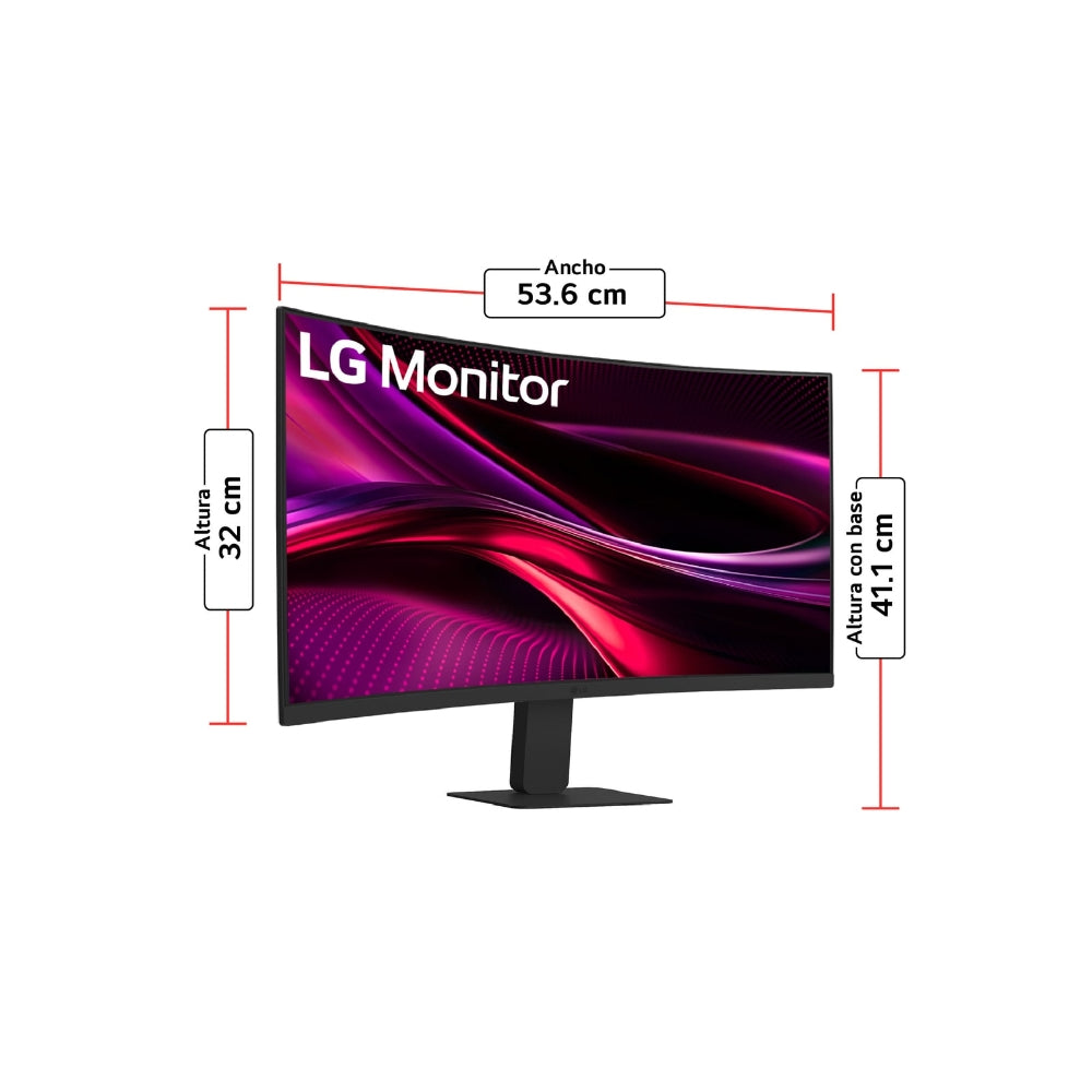 Monitor LG 24" Curvo FHD 100Hz con USB-C - Modelo 24U421A-B
